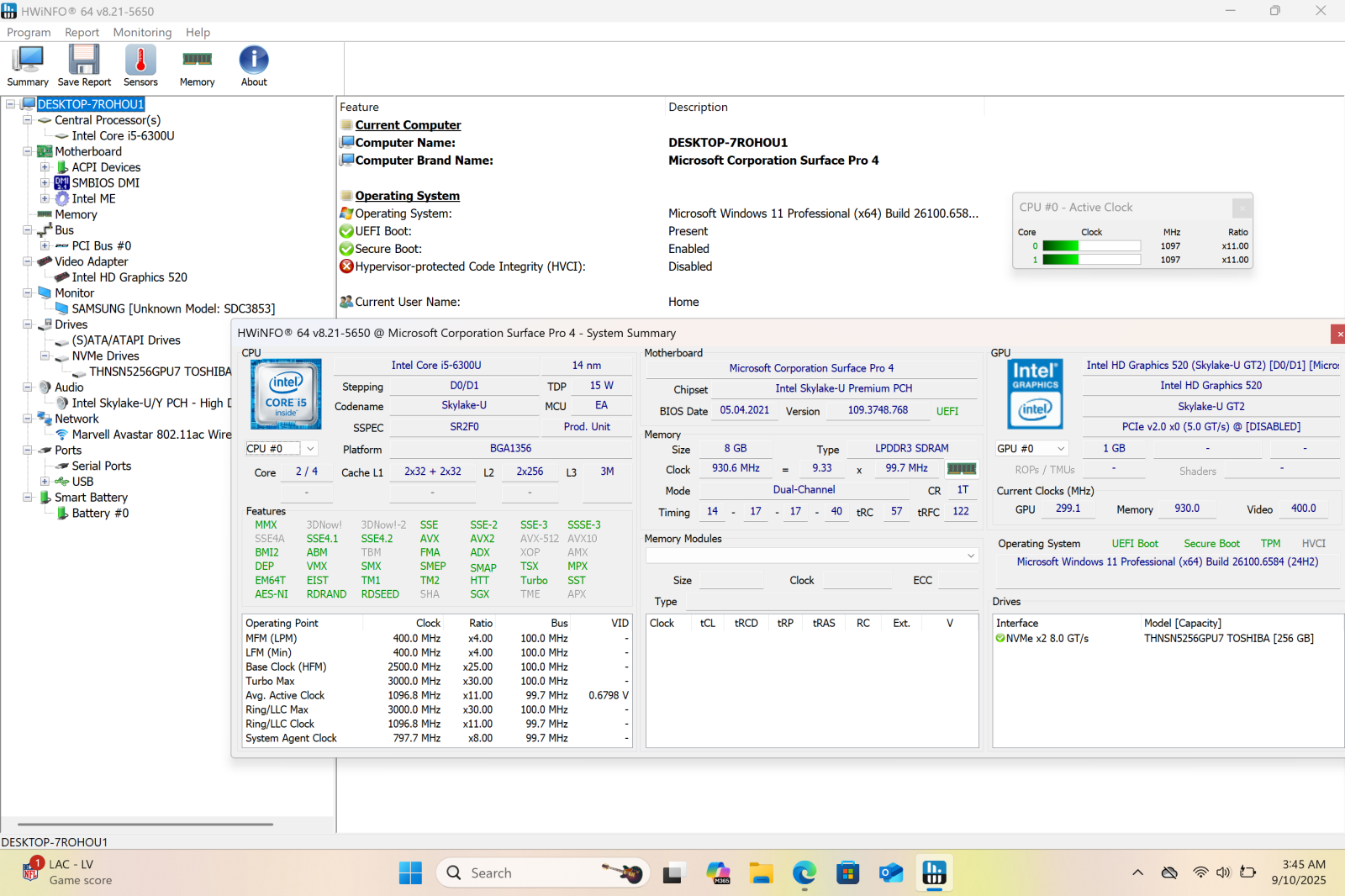 Microsoft Surface Pro 4, 12.3" QHD, i5-6300U, 8GB RAM, 256GB SSD - Photo 10
